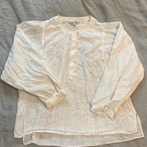 Alex Mill Easy Popover Swiss Dot Blouse, Size Small